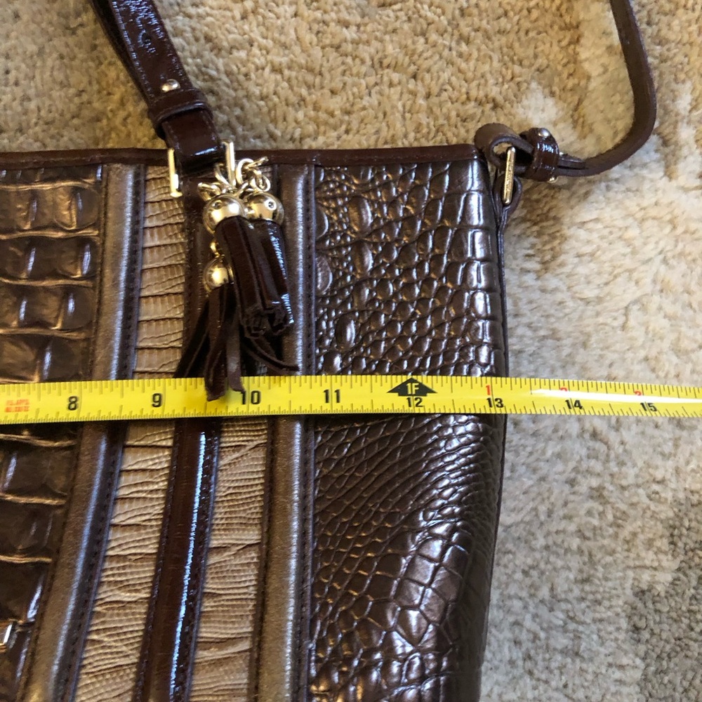 Brahmin Mini Asher Handbag In Brown Patina Dorati Excellent Condition! - Picture 15 of 16